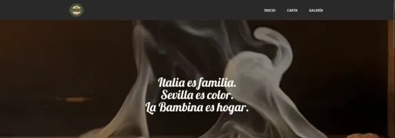 Bambina restaurant and e-commerce platform screenshot